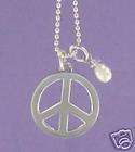 925, Sterling Silver PEACE Story Necklace  