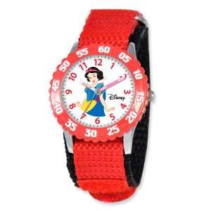   Prncss Kids Snow White Red Velcro Band Time Teacher Watch: Jewelry