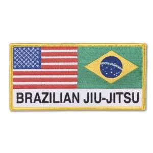  BJJ American & Brazilian Flag Patch