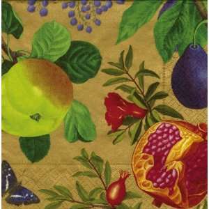  Caspari Set of 2 Royal Orchard Paper Lunch Napkin Package 