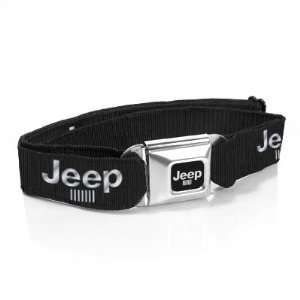   : Jeep Logo Seatbelt Buckle Black Belt, Official Licensed: Automotive