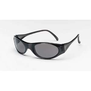  MCR Safety Glasses Frostbite Gloss Black Lens   Clear 