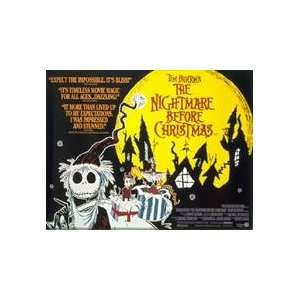  THE NIGHTMARE BEFORE CHRISTMAS (BRITISH QUAD) Movie Poster 