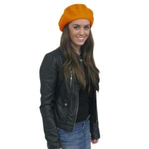  Orange Wool Beret