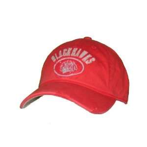  Mens Chicago Blackhawks Red Vintage Adjustable Cap Sports 