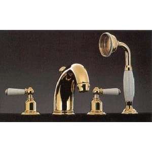  Perrin & Rowe Chrome C Spout Bathtub Filler with Porcelain 