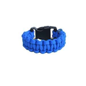 Blue Paracord Bracelet with Black Slide Release Clip  
