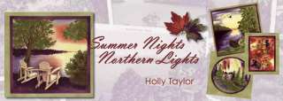 SUMMER NIGHTS NORTHERN LIGHTS Lg Picture Blocks Panel  