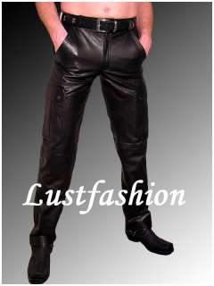 Leather pants/leather trousers cargo style/mens pants  