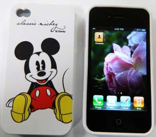 iPhone 4 4G 4S HARD COVER CASE DISNEY White RED MICKEY MOUSE Gel Jelly 