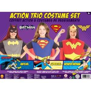  DC Comics Girls Trio Action Set Dress Up Trunk Toys 