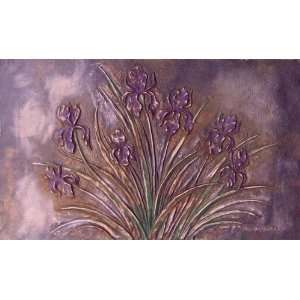  Elite Bath Irises in Bloom Mural 19 1/2 x 33   IRIS 
