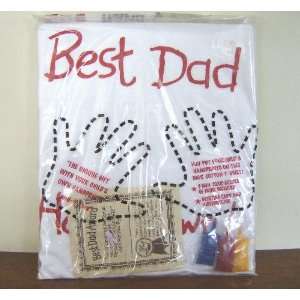    HANDY TEES BEST DAD HANDS DOWN HANDPRINT T SHIRT Toys & Games