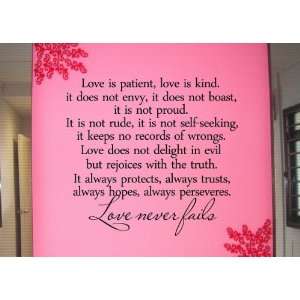   boast, it is not proud Vinyl wall art Inspirational quotes and