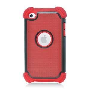  iPod Touch 4G Hybrid Case with Perforated Armored Back 