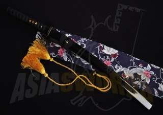   Hand Forged T10 1095 Steel Clay Tempered Japanese Wakizashi Sword #220