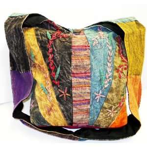  Boho Embroidered Shoulder Sling Bag 