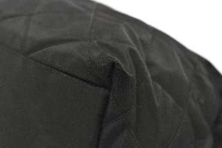 PRADA Black Quilted Nylon Handbag W/Gold&Leather Straps NICE Guar 