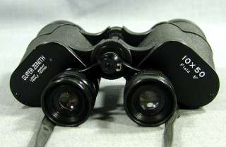 VINTAGE JAPAN SUPER ZENITH 10x50 BINOCULARS OPTICS &BAG  