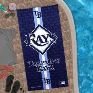  Tampa Bay Rays 30 x 60Navy Blue Team Stripe Beach Towel 