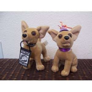  Taco Bell Talking Chihuahua Set of 2 Plush Toys (Happy 