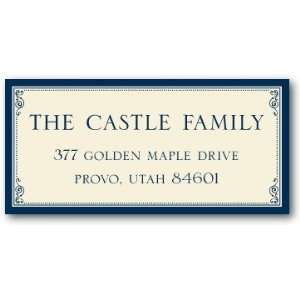 Return Address Labels   Stylish Frame Stormy Blue By Hello Little One 