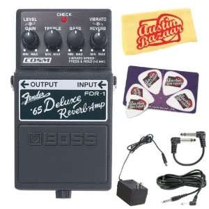  Boss FDR 1 Amp Pedal Bundle with AC Adapter, 10 Foot 