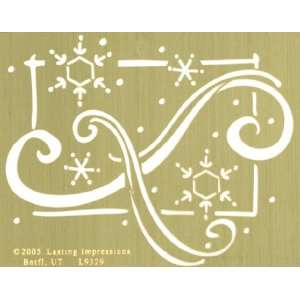  Brass 4x6 Embossing Template Frosty Air Arts, Crafts 