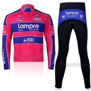 Lampre Cycling Jersey long sleeve Set(available Size S,M, L, XL, XXL 