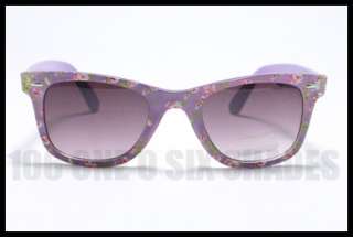 Limited FLORAL Womens Classic Horn Rimmed Sunglasses Retro Flower 