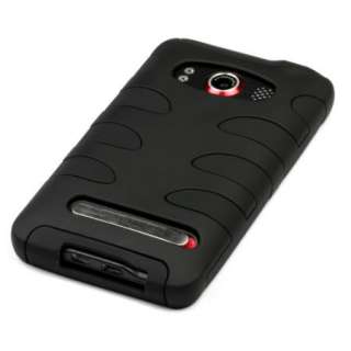For SPRINT HTC EVO 4G HYBRID Case BLack/Black  