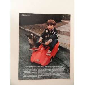 plastics division , print ad (boy/toy car.) Orinigal Magazine Print 