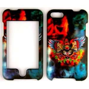  IPOD TOUCH 2 TATOO CAT WITH METALLIC 3D EFFECT CASE/COVER 