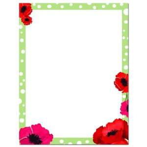  Red Poppy Letterhead Paper: Office Products