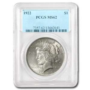  1922 1925 Peace Silver Dollars   MS 62 PCGS Toys & Games