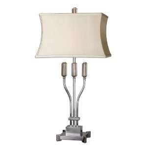 Uttermost 34 Braselton Lamps Nickel Plated Metal With Smoky Crystal 