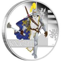 2010 Perth Mint Great Warrior Series Knight 1oz Silver Proof Coin 
