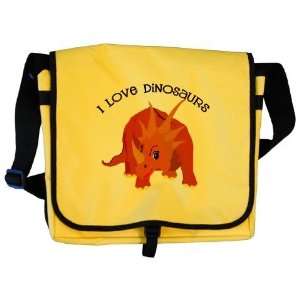  I Love Dinosaurs Vintage Messenger Bag by  