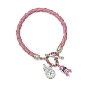   Titans Breast Cancer Awareness Pink Rope Bracelet: Sports & Outdoors
