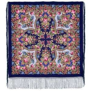 Remembering Summer Russian Shawl (silk fringe) 148x148cm (58,27x58,27 