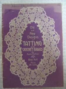 Vtg Tatting Crochet Braids Sophie LaCroix Pattern Book  