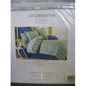  Liz Claiborne Bridgit Strie Queen Bed Skirt: Home 