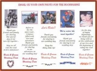 Motorcycle Biker Wedding Favors Bookmarks Supplies  