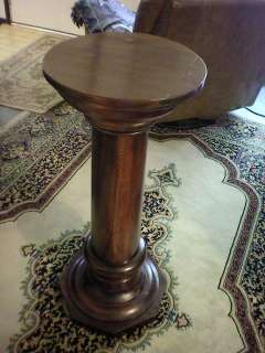   VICTORIAN EDWARDIAN WALNUT PEDESTAL STAND TABLE, MASSIVE & GORGEOUS