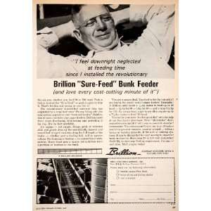  1966 Ad Brillion Iron Works Wisconsin Bunk Feeder Sure 