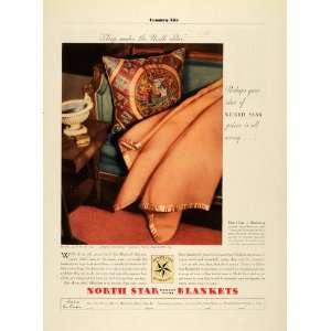   Interior Decorator Nancy McClelland Bed Sheets   Original Print Ad
