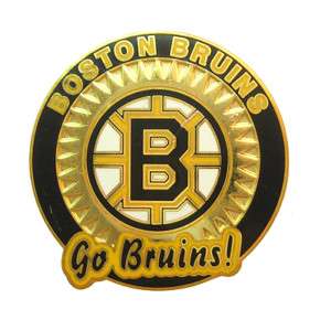 BOSTON BRUINS GO BRUINS!  NHL LOGO PIN  