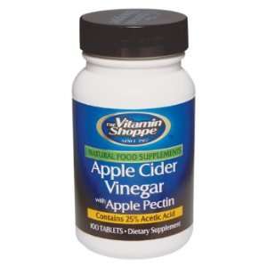   Cider Vinegar W/Apple Pectin, 100 tablets: Health & Personal Care