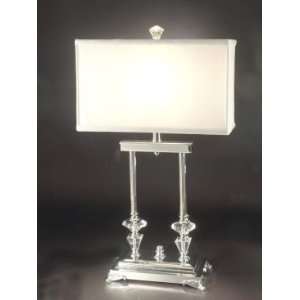  Dale Tiffany Medford Table Lamp with Chrome Finish: Home 