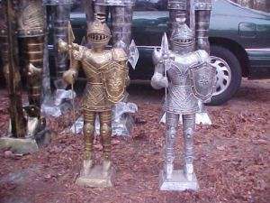 Foot SILVER or GOLD Suit of Armor Medieval Knight  